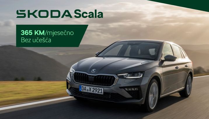 Škoda Scala – već od 365 KM mjesečno